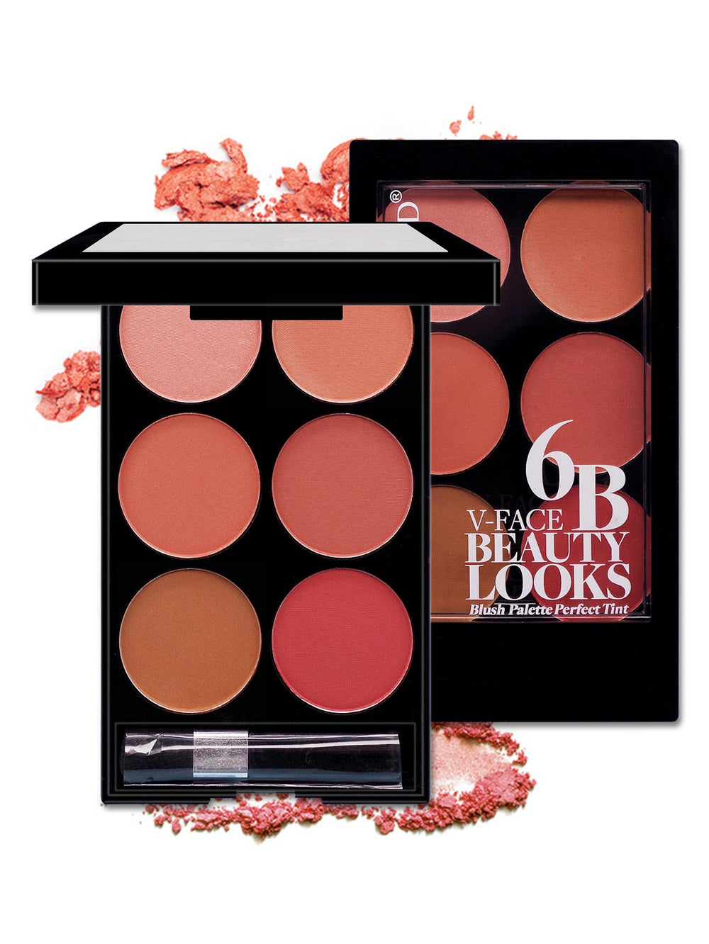 Six-Color Blush Palette - multi-shade blush tray vooraanzicht