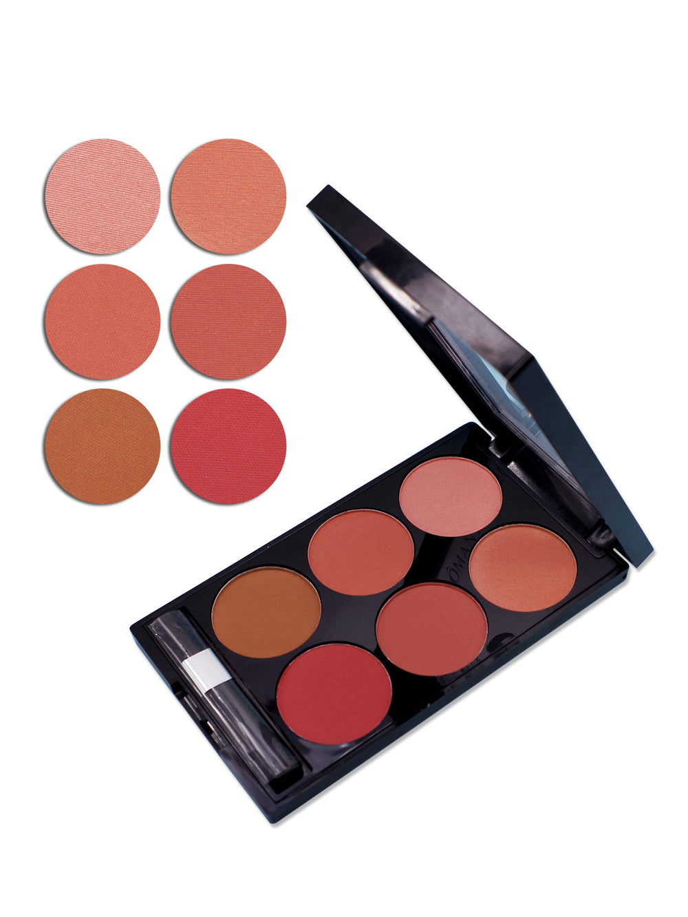 Six-Color Blush Palette - blush kleuren swatch detail